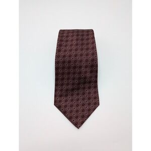 ZYLOS GEORGE MACHADO‎ SILK NECK TIE NECKTIE NWT Wine Red Circles 58"